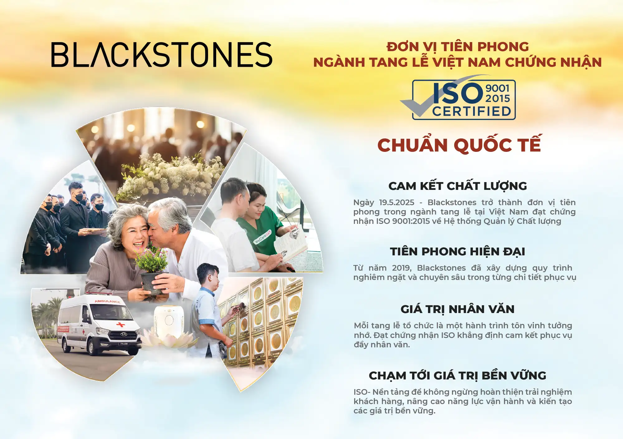 Blackstones - Đơn vị dịch vụ tang lễ chuẩn iso 9001:2015
